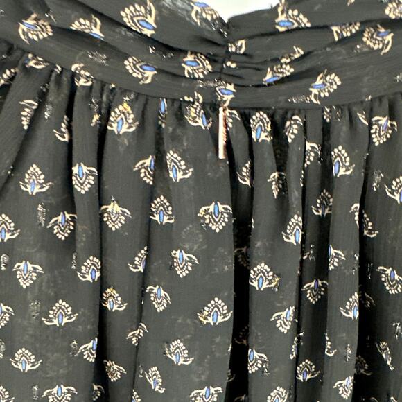 Misa Women's Black Lapis Eye Cindy Floral Mini Dress Size M - Picture 7 of 11